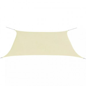 Parasolar din țesătură oxford, dreptunghiular, 2 x 4 m, crem