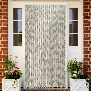 Perdea pentru insecte, gri deschis și închis 90x220 cm chenille