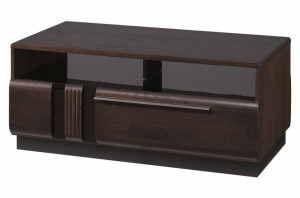 Porti 41 (masuta de cafea 1 s) oak czecoladowy/black glass