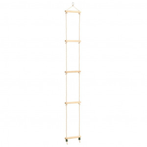 Scară din frânghie pentru copii, 30x168 cm, lemn masiv și PE