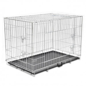 Cușcă pentru câini pliabilă, metal, XXL