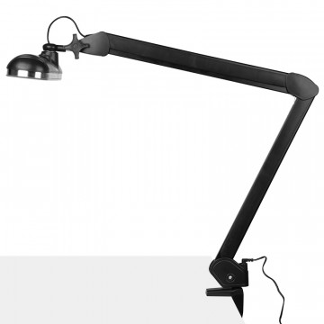 Lampă de atelier LED elegantă 801 l cu menghină reg. intensitatea luminii negre