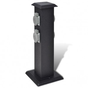 Priză de grădină tip "turn" Negru