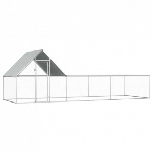 Coteț de găini, 6 x 2 x 2 m, oțel galvanizat