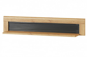Polita perete Kama 34 (hanging shelf) oak camargue/black