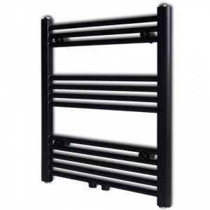 Radiator port-prosop încălzire centrală baie, drept, 600x764 mm, negru