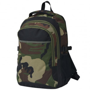Rucsac pentru școală 40 L, negru și camuflaj