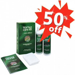 Set pentru îngrijire materiale textile, verde și alb, 2 x 250 ml