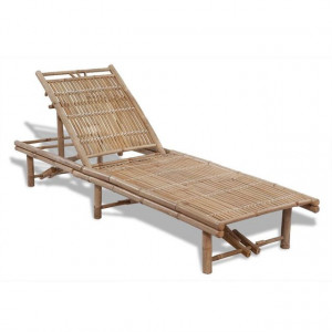 Șezlong de plajă, bambus