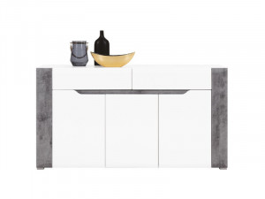 Brando b3 comoda white/beton/white high gloss