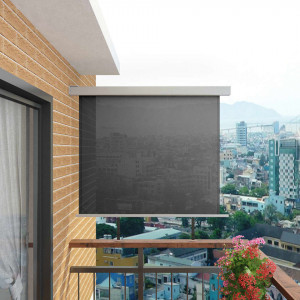 Copertină laterală multifuncțională balcon, gri, 150 x 200 cm