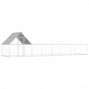 Coteț de găini, 8 x 2 x 2 m, oțel galvanizat