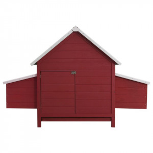 Coteț pentru păsări, roșu, 157 x 97 x 110 cm, lemn