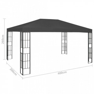 Pavilion, antracit, 3 x 4 m