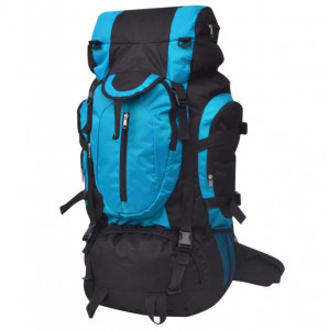 Rucsac pentru drumeții XXL 75 L, Negru și albastru