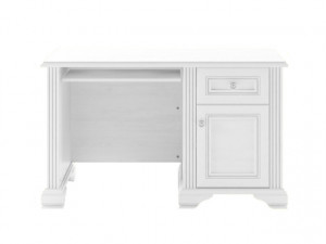 WHITE 006-4 DESK 130 SNOWY ASH-TREE/srebrn PINE
