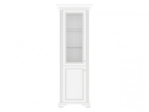 White 010 Vitrina 1D1W Snowy Ash/Silver Pine