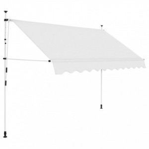 Copertină retractabilă, acționare manuală, 300 cm, crem