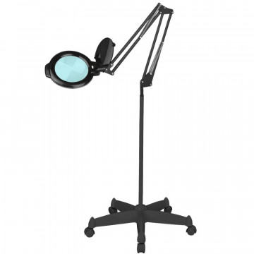 Lampă cu lupă LED neagră Moonlight 8013/6" cu trepied