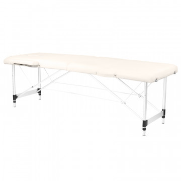 Masa de masaj plianta, confort din aluminiu, crema 2 sectiuni