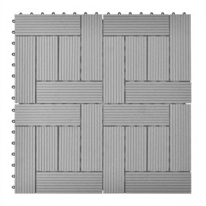 Plăci WPC 30 x 30 cm 11 buc, Gri 1mp