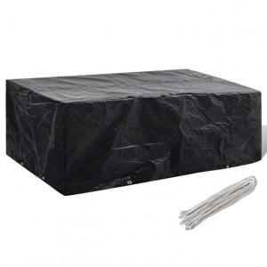 Husă mobilier de grădină set 8 persoane poliratan 200 x 160 x 70 cm