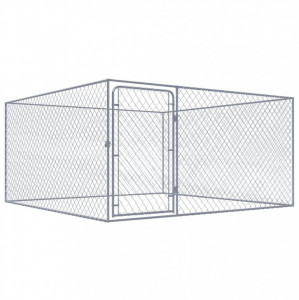 Padoc de exterior pentru câini, 2x2x1 m, oțel galvanizat