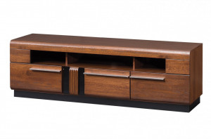 Porti 25 (comoda tv 3 s) antique oak/black glass