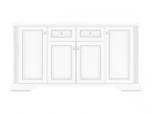 WHITE 009-1 COMMODE 4D2S SNOWY ASH/SILVER PINE