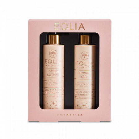 Pachet Eolia cu Lotiune de Corp si Gel de Dus cu Sidef Auriu, Orhidee Aurie