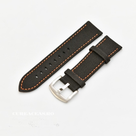 Curea panza neagra cu portocaliu 20mm - 51538
