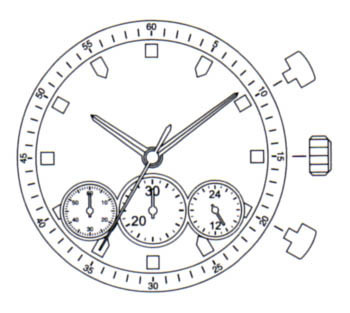 Miyota cronograf JS50