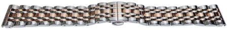 Bratara argintie cu rose gold 7 rânduri cu deployant 18mm - 57118