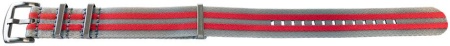 Curea NATO gri-roșu 22mm - 54055