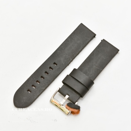 Curea piele neagră vintage QR 22mm - 3830122