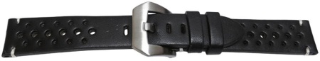 Curea piele perforata neagră GP Racing 22mm - 56975