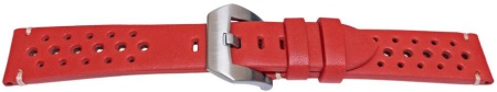 Curea piele perforata roșie GP Racing 20mm - 57086
