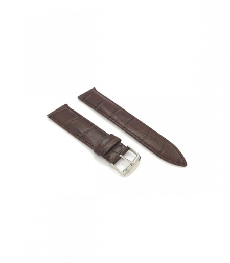 Curea piele maro inchis model crocodil QR 20mm - 4240220