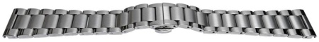 Bratara argintie deployant capat drept 18mm - 57138