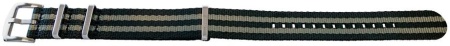 Curea NATO negru cu gri XL 20mm - 58591