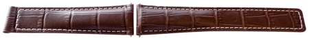 Curea tip Tag Heuer maro cusătură albă 19mm - 52525