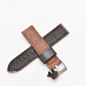 Curea piele maro inchis vintage QR 20mm - 3990220