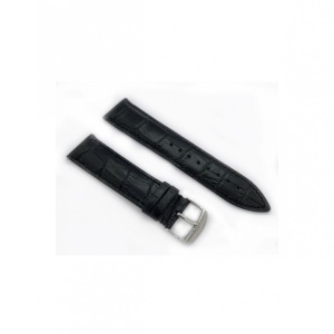 Curea piele neagră model crocodil QR 22mm - 4240122