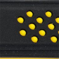Curea silicon doua culori negru cu galben, telescop QR, 24mm -62009