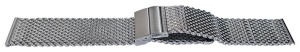 Bratara milaneza argintie cu deployant 20mm -59015