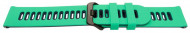 Curea silicon doua culori QR verde turquoise cu negru 22mm- 62219