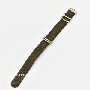 Curea NATO verde inchis 22mm catarame zulu argintii -4092722