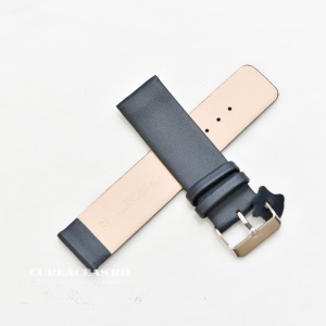 Curea piele vitel albastra plata,semi lucioasa 26mm - 3270526