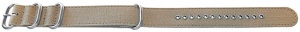 Curea NATO bej canvas 22mm catarame zulu argintii -54108