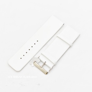 Curea piele vitel alba plata,semi lucioasa 28mm - 3272228